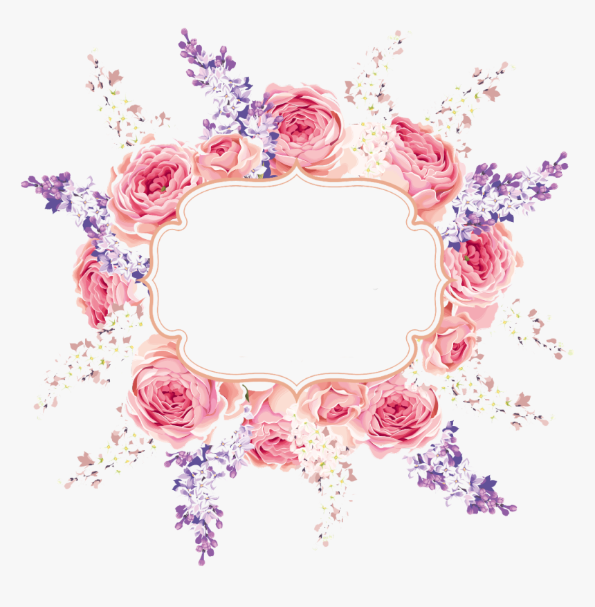 #floral #flowers #frame #flower #wreath #arrangement, HD Png Download