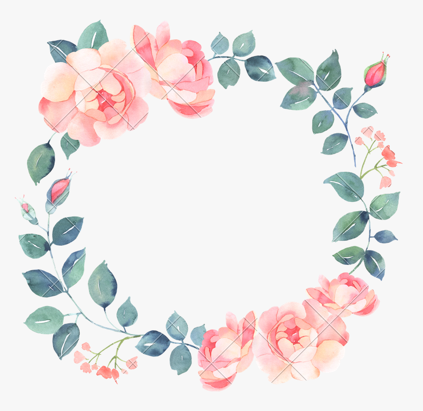 Watercolor Wreath Png - Illustration, Transparent Png