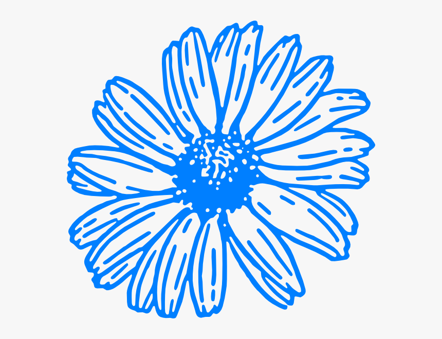 Blue Flower Svg Clip Arts - Teal Flower Clip Art, HD Png Download