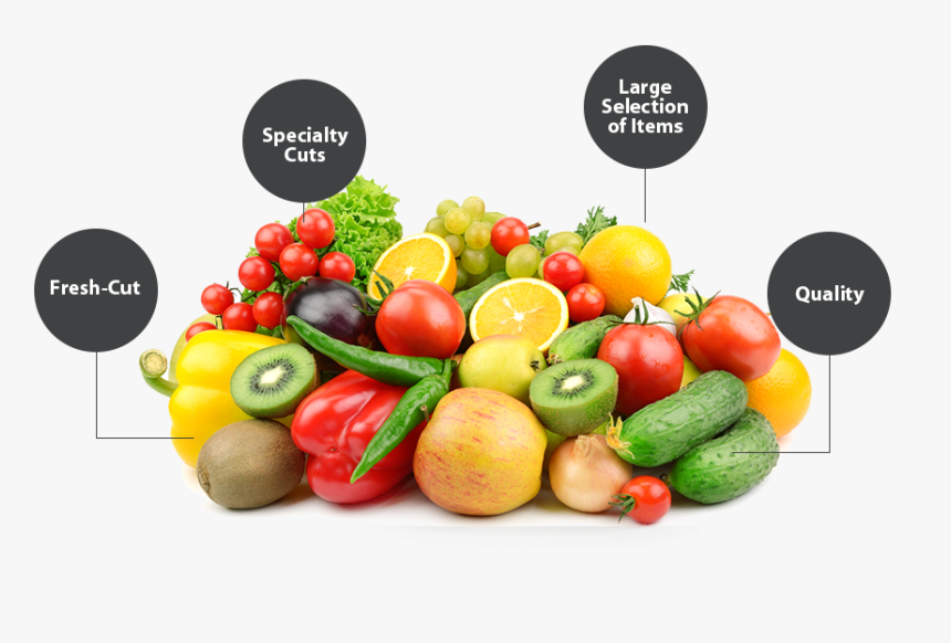 Transparent Fruit And Vegetable Png - Fresh Cut Fruit And Vegetables, Png Download