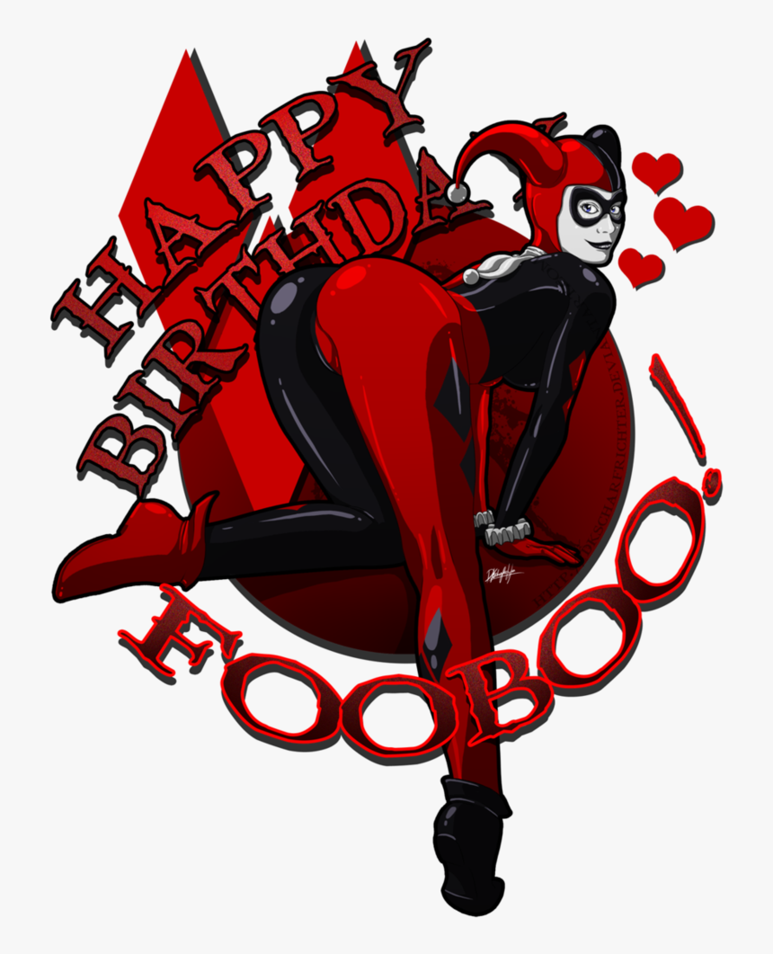 Drawn Harley Quinn Birthday - Sexy Harley Quinn Birthday, HD Png Download