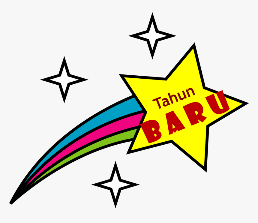 Terompet Tahun Baru Png 2 Png Image - Cartoon Transparent Shooting Star, Png Download