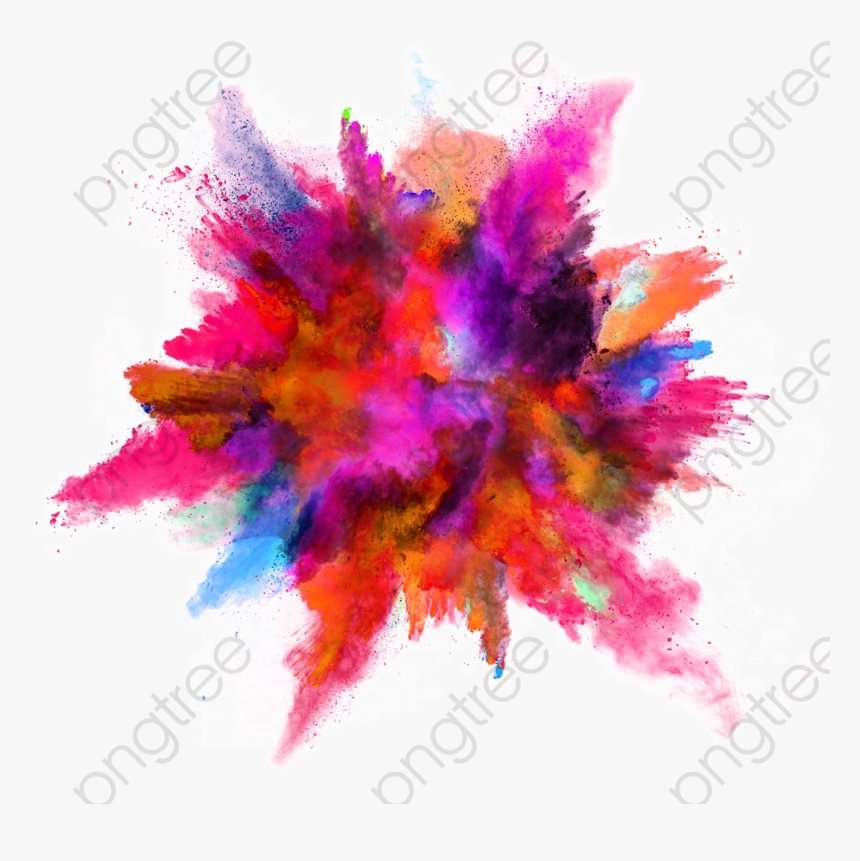 Beautiful Color Splash Background - Dust Explosion Png, Transparent Png