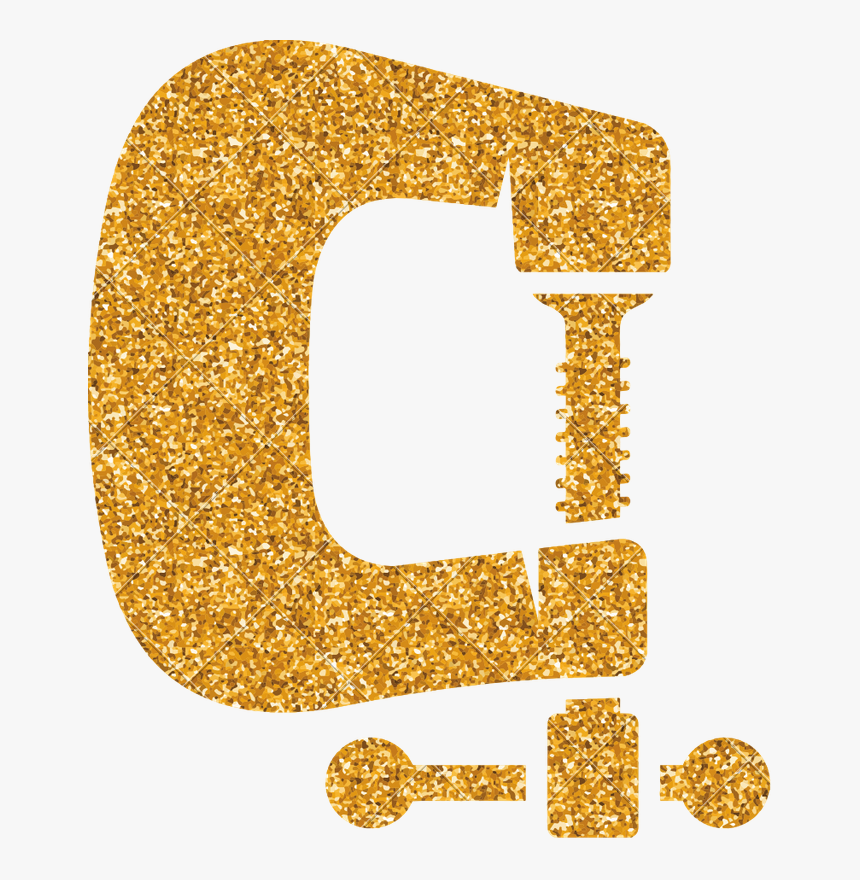 String Png Glitter Gold Glitter Clamp Tool - Bling-bling, Transparent Png