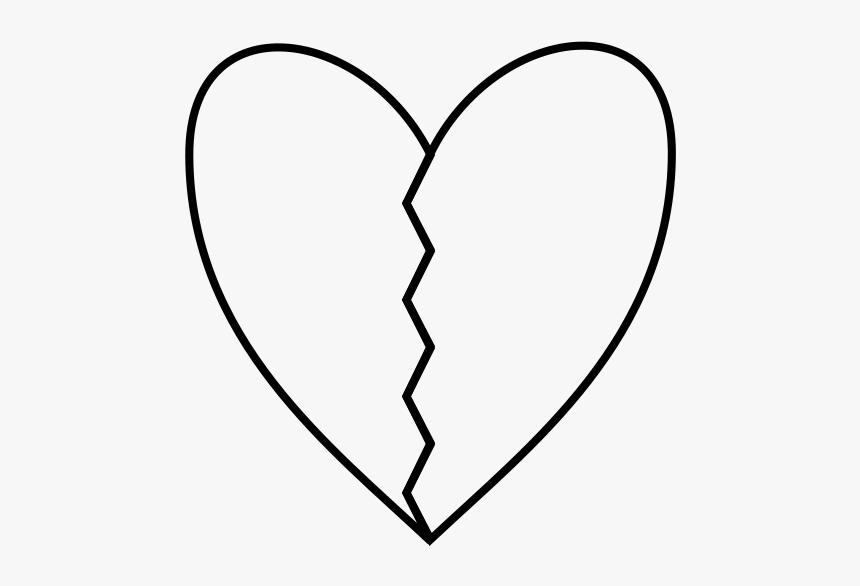 Drawing Detail Broken Heart - Heart, HD Png Download