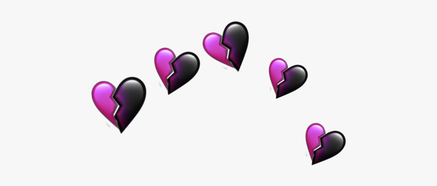 #pink #black #broken #heart #brokenheart /do Not Copy - Heart, HD Png Download