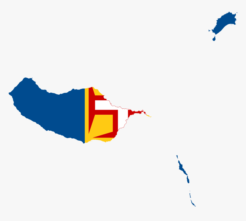 Map Of Madeira And Flag, HD Png Download