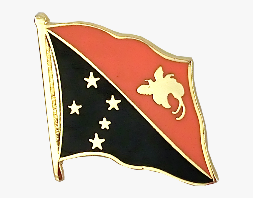 Papua New Guinea Flag Lapel Pin 
 Title Papua New Guinea - Flag, HD Png Download