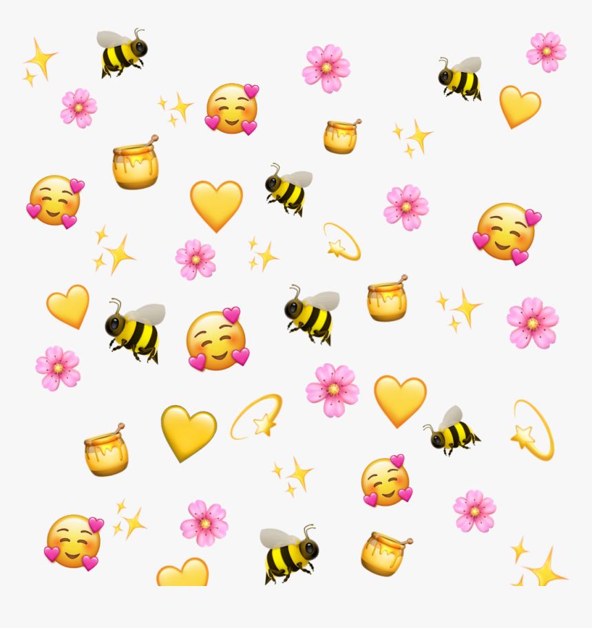 emoji #background #honey #bee #emojiface #emojistickers - Honey Emoji  Background, HD Png Download , Transparent Png Image - PNGitem