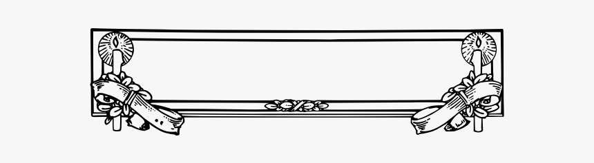 Vector Clip Art Of Candle Decorated Banner - Picture Frame, HD Png Download