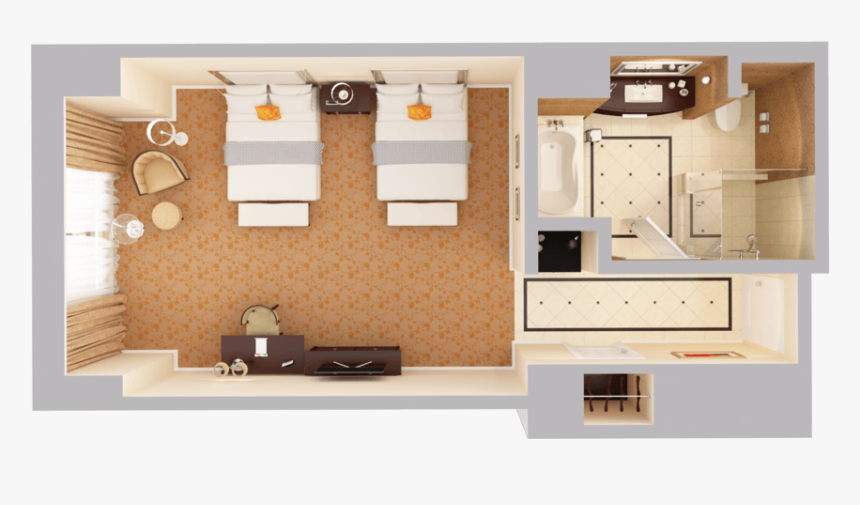Dining Chair Plan View Png - 3d Bedroom Floor Plan, Transparent Png