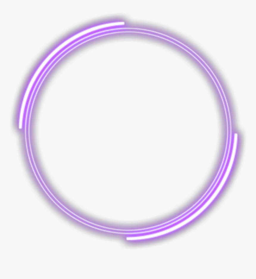 #ftestickers #circle #rings #neon #luminous #purple - Circle, HD Png Download