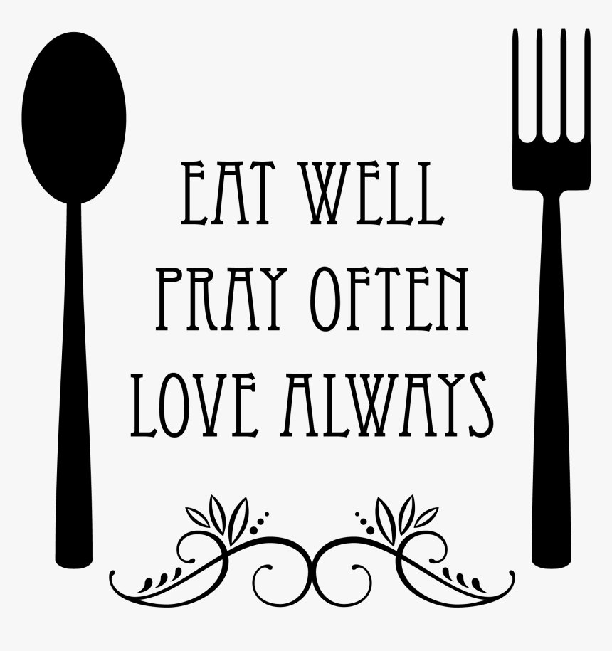 Eat Well Spoon And - Drawing Spoon And Fork Png, Transparent Png