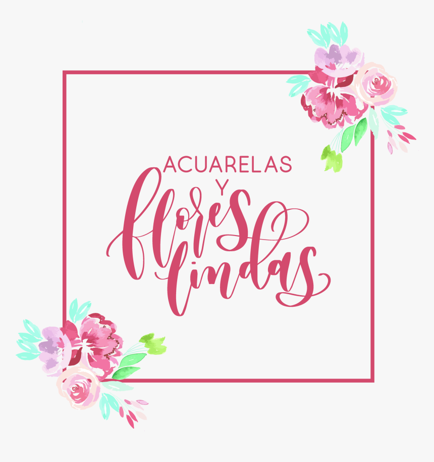 Transparent Flores Acuarela Png - Calligraphy, Png Download
