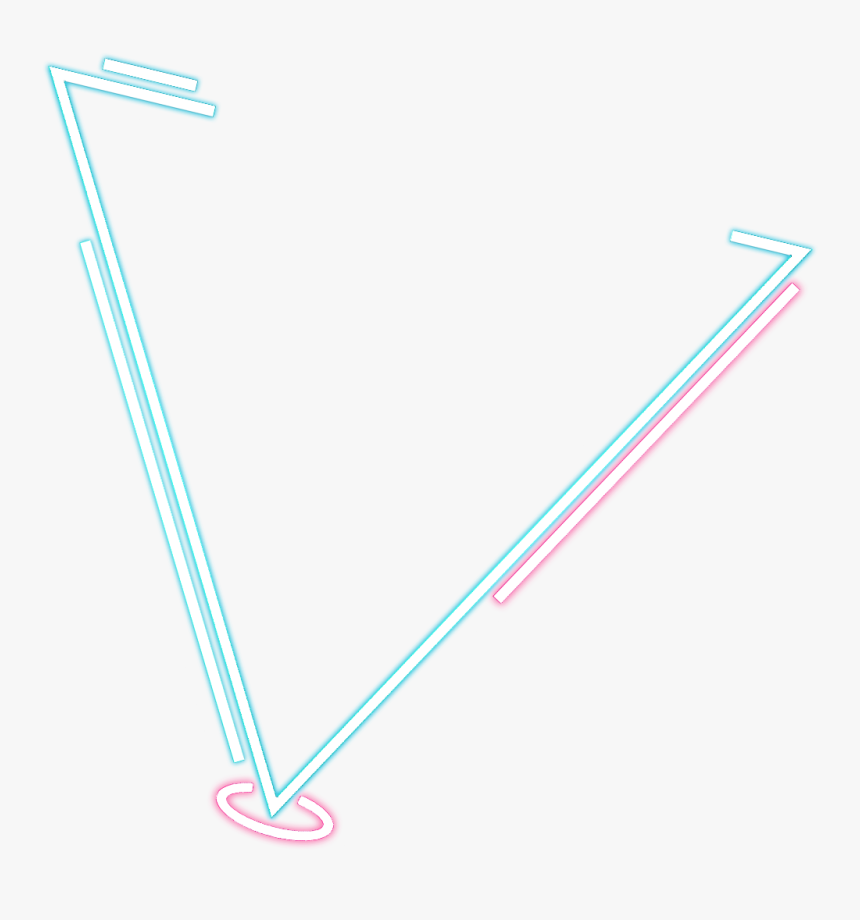 #neon #glow #effect #neoneffect #border #triangleart, HD Png Download