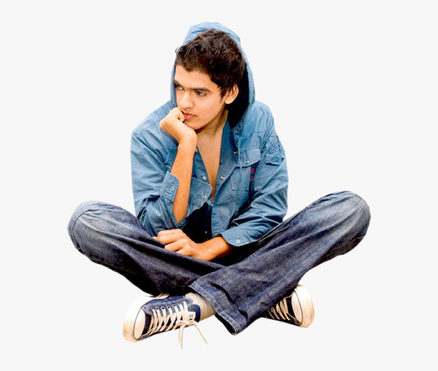 Sitting Man Png Free Download - Men Fashion Poster, Transparent Png