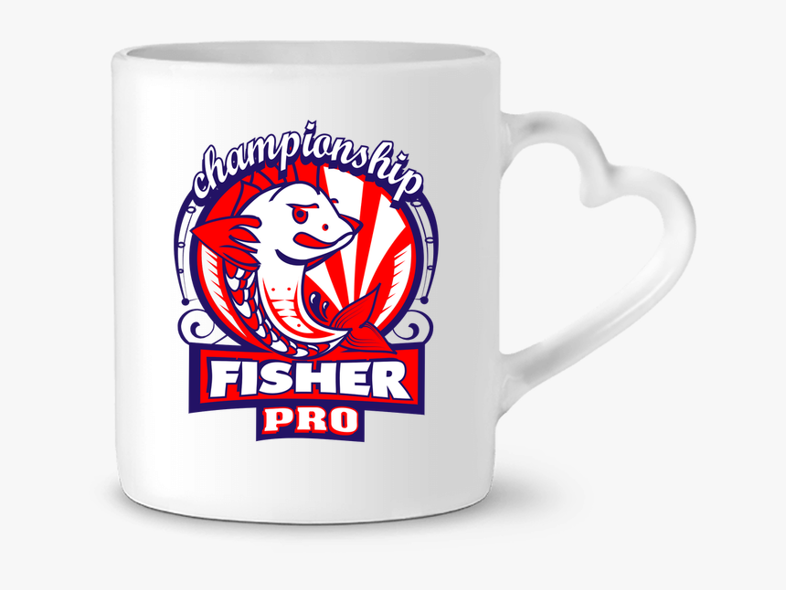 Mug Coeur Fisher Pro Par Boutique Du Barbu - Mug, HD Png Download