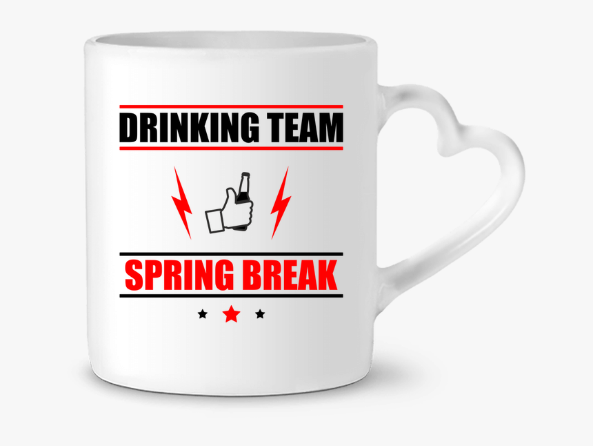 Mug Coeur Drinking Team Spring Break Par Benichan - Coffee Cup, HD Png Download