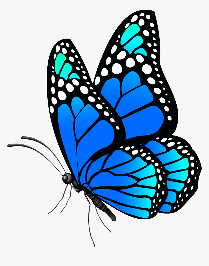Butterfly Blue Png Clip Art Imageu200b Gallery Yopriceville, Transparent Png
