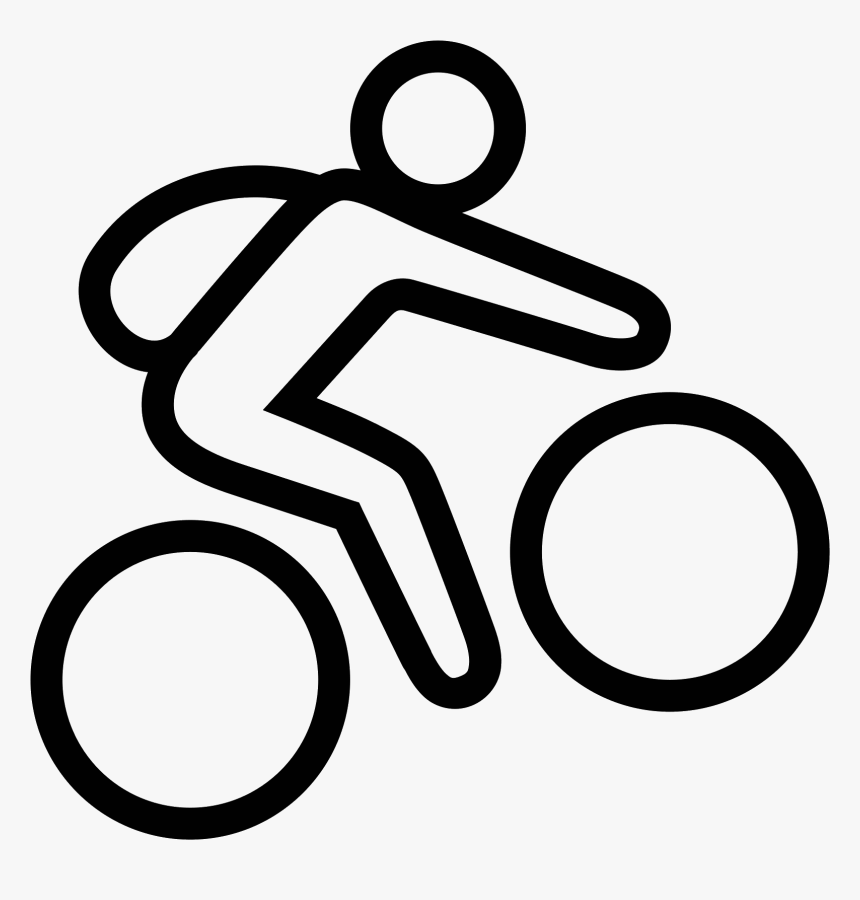 Clip Art Royalty Free Library Biker Vector Downhill - Trial Sport Icon, HD Png Download