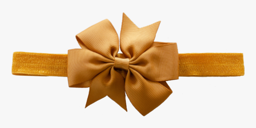 Transparent Gold Ribbon Bow Png - Satin, Png Download
