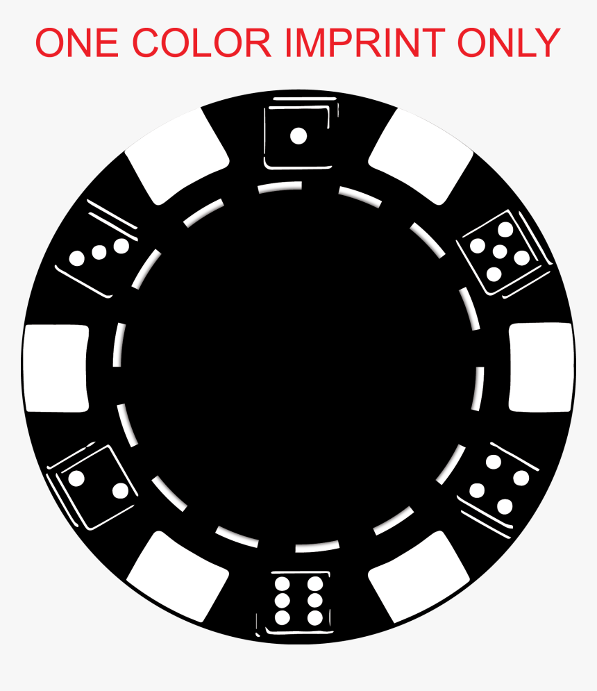 The Design Is Outside The Printing Area - Striped Dice Green Poker Chip, HD Png Download