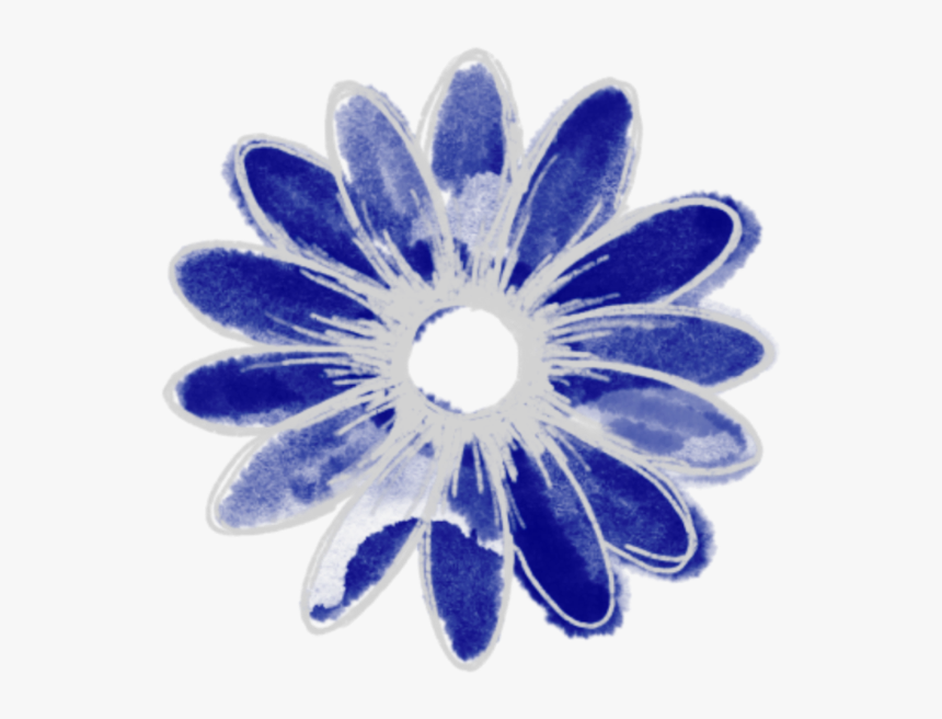 #ftesticker #flower #watercolor #blue #artistic - Hubcap, HD Png Download