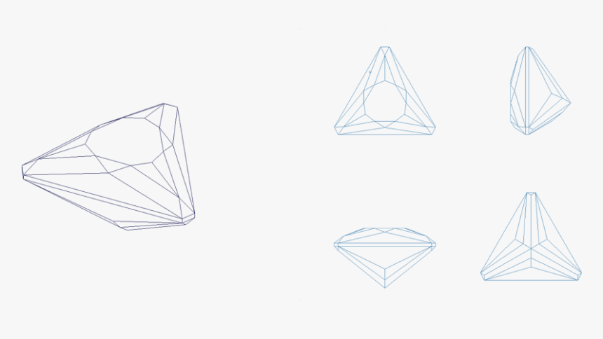 Gems Drawing Triangle And Hari-peri - Sketch, HD Png Download