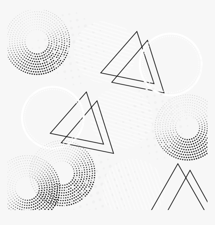 #cicles #white #dots #black #triangle #kpop - Circle, HD Png Download