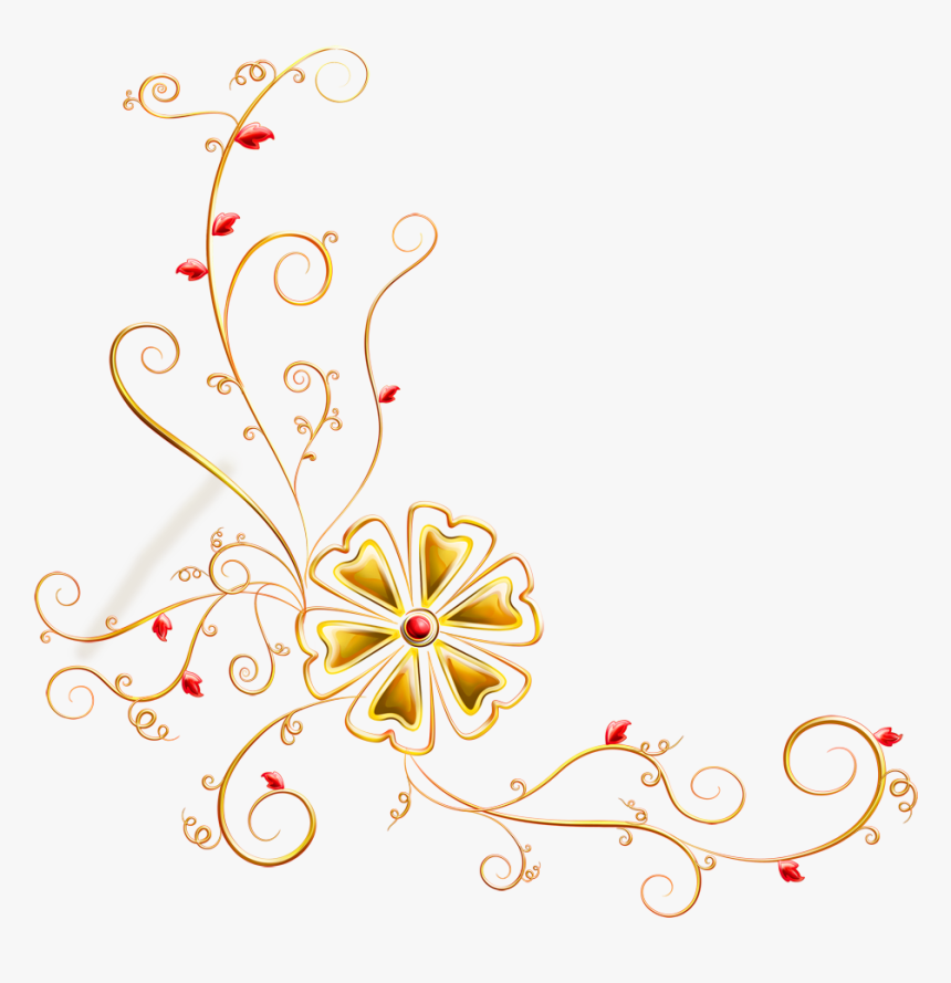 Floral Deco Png, Transparent Png