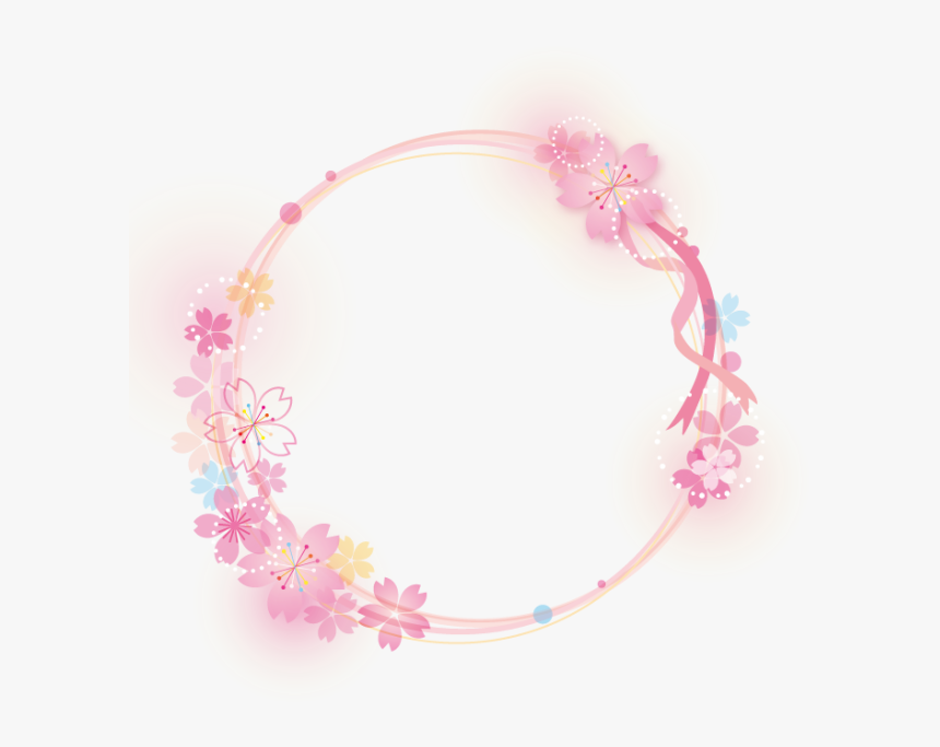 Circle Frame Sakura Png, Transparent Png