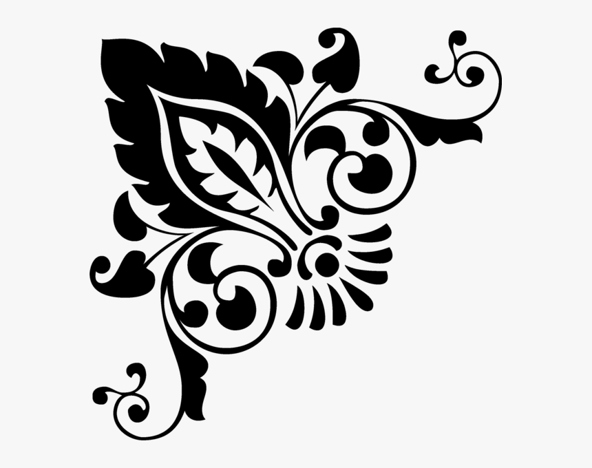 Damask Corner Stencil, HD Png Download , Transparent Png Image PNGitem