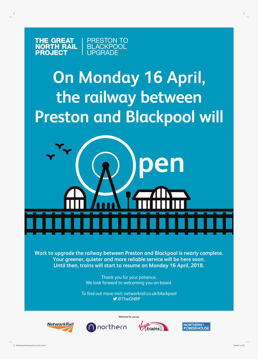 500808 Blackpoolre Opening Poster Monday 16 April - Poster, HD Png Download