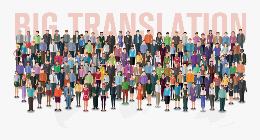 Big Translation Crowd - Vecteurs Foule, HD Png Download