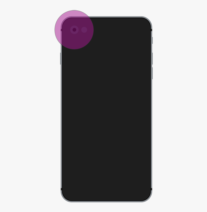 The Back Of A Smartphone With The Location Of The Camera - Iphone, HD Png Download