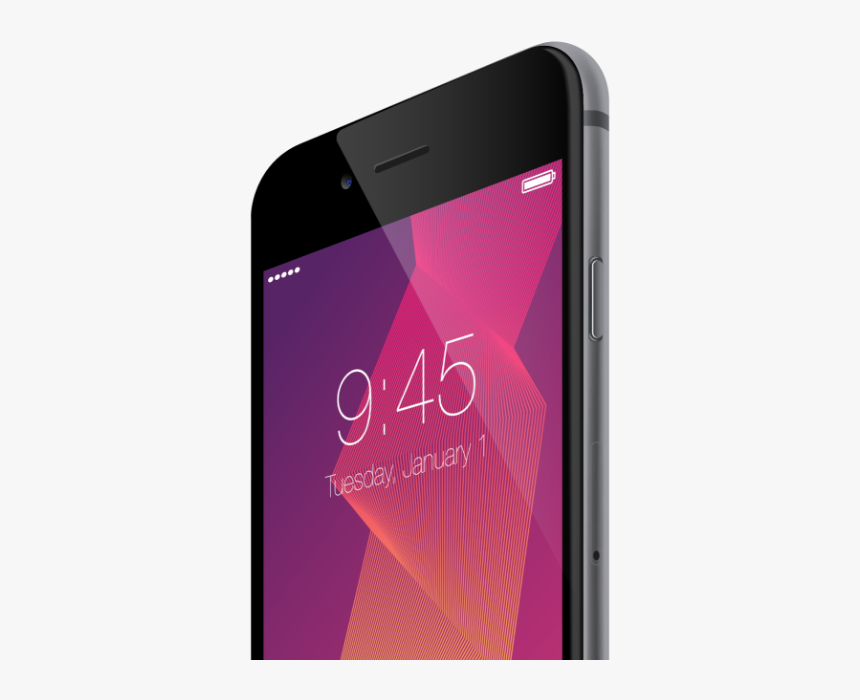 Smartphone With Screen Angled Left - Smartphone, HD Png Download