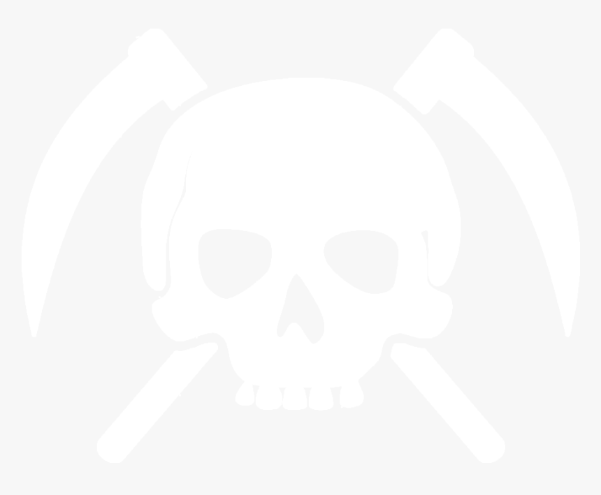 The Walking Dead Clipart Transparent Dead Records Video - Skull And Crossed Scythes, HD Png Download