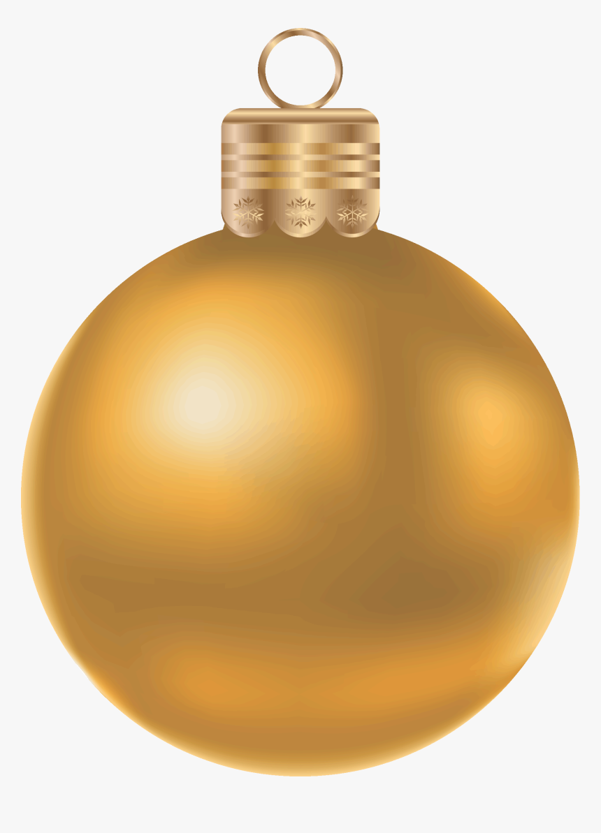 Christmas Ornament Gold Transparent Clip Art, HD Png Download
