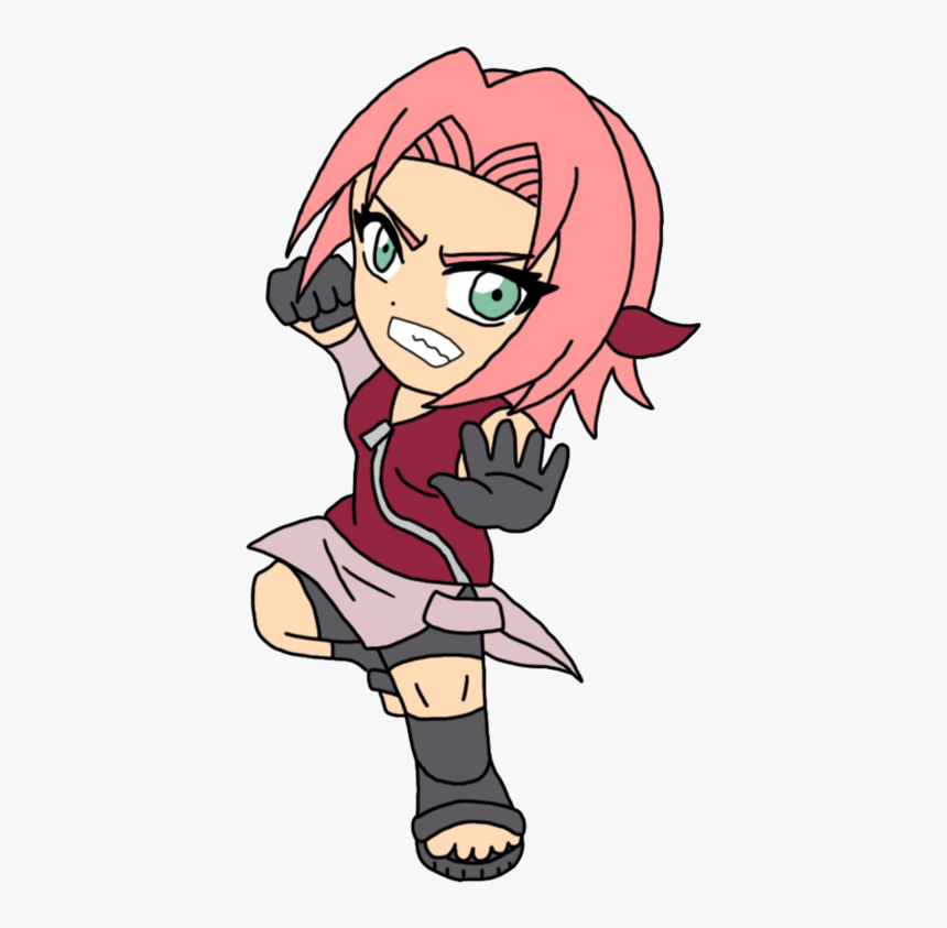 Kartun Sasuke Sakura Chibi, HD Png Download