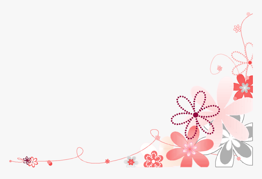 Pink Flower Flowers Free Photo - Grey Floral Border Png, Transparent Png