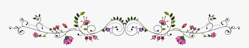 #florals #flowers #leaves #vines #vinesandleaves #swirls - Flower Line Border Design, HD Png Download
