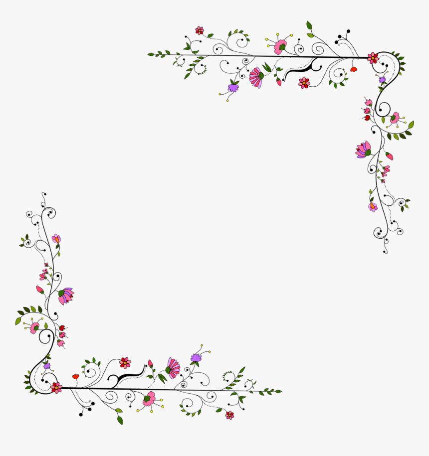 #florals #flowers #leaves #vines #vinesandleaves #swirls - Frame New Design, HD Png Download