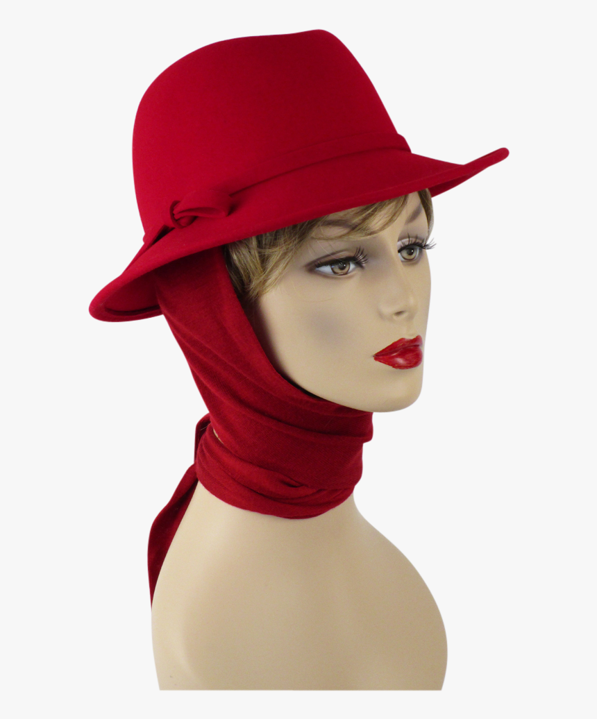Vintage Fedora Scarf Hat, HD Png Download