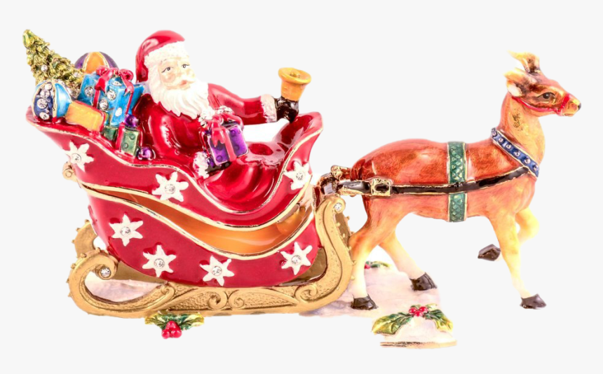 Reindeer Sleigh Png Photos - Santa Claus, Transparent Png