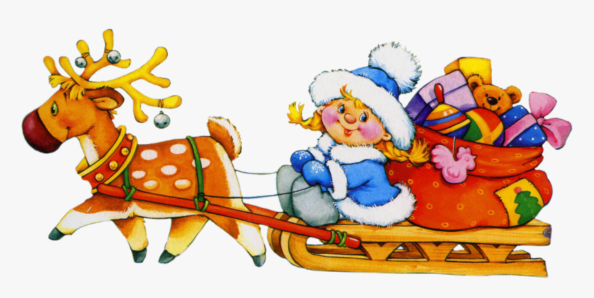 Santa Sleigh Png - Christmas Day, Transparent Png