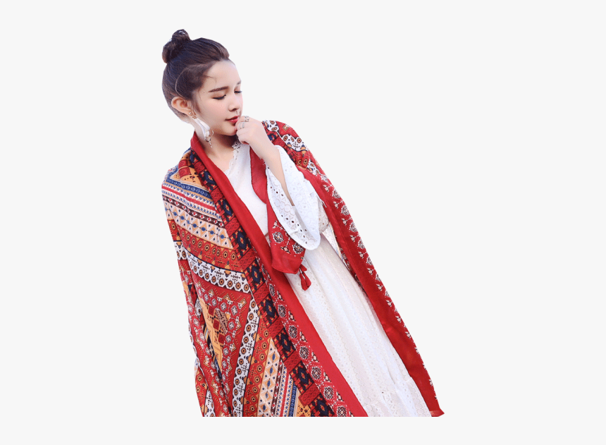 Scarf Female Summer Sunscreen Thin Scarf Multi Function - Photo Shoot, HD Png Download
