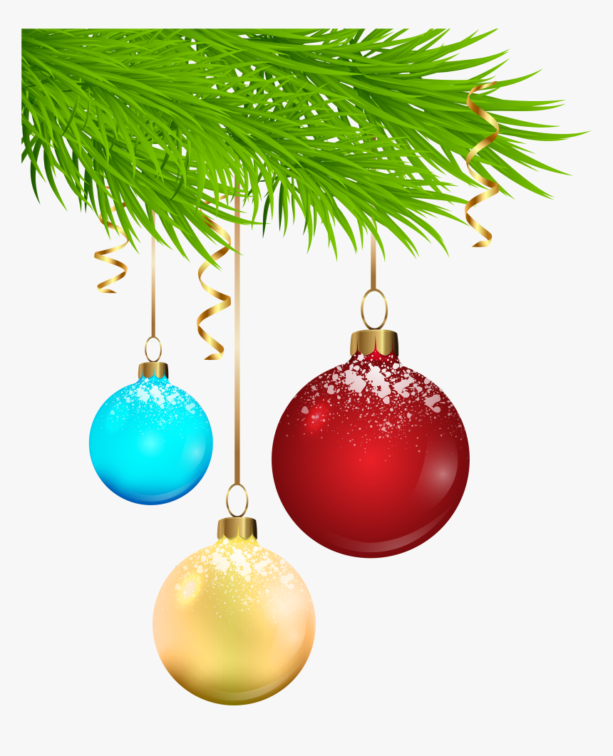 Christmas Tree Christmas Ornament Santa Claus New Year - Transparent Background Christmas Baubles Vector, HD Png Download