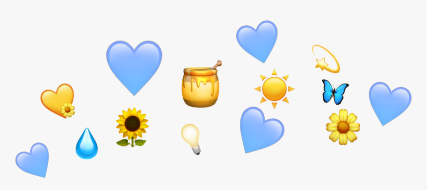 #crown #emoji #blue #yellow - Crown Of Emoji Blue, HD Png Download