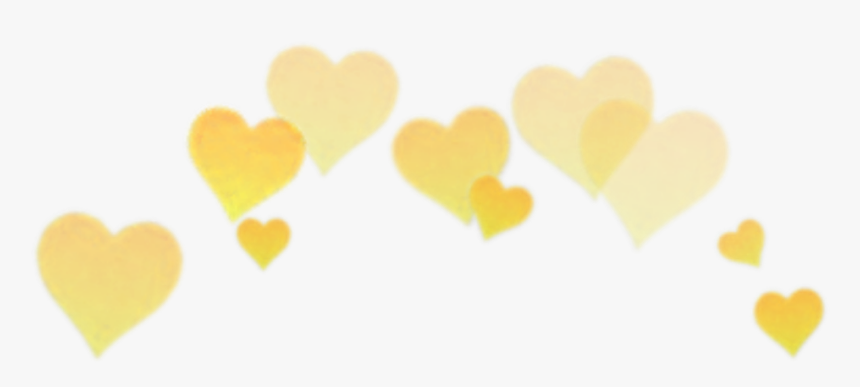 #yellow #yellowheart #heartcrown #snapchat #snapchatfilter - Heart Crown Png Yellow, Transparent Png