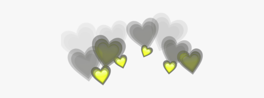 #yellow #heart #hearts #heartcrown #crown #asthetics - Grape, HD Png Download